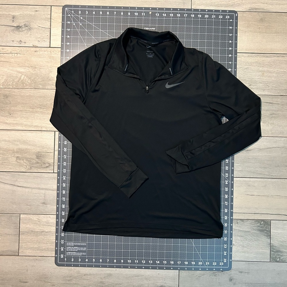 Nike Pro Black Dri-FIT Zip Pullover